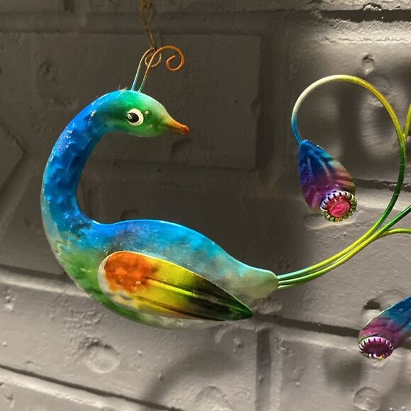 Vintage Peacock Metal Welcome Sign - Picture 5 of 6